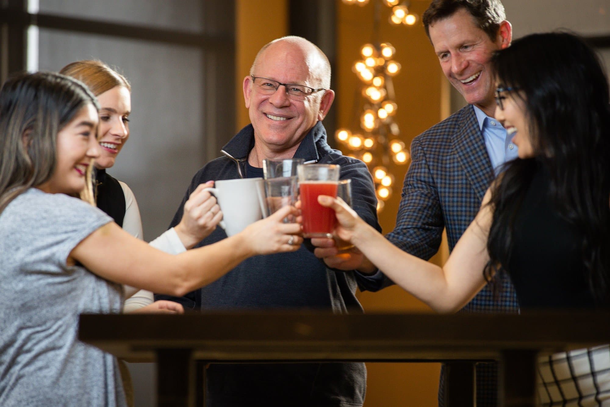 People toasting at a Workhorse event