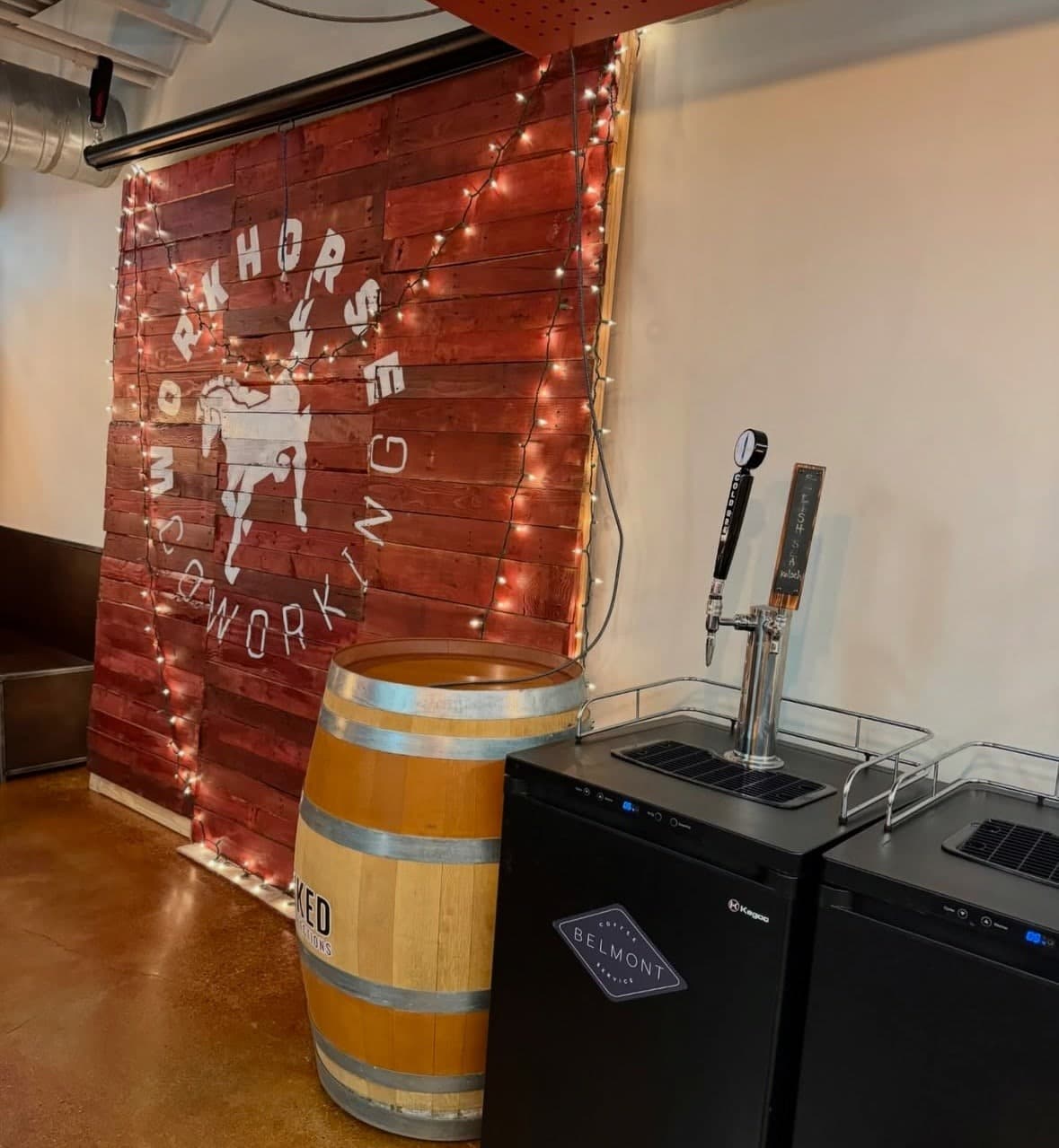 Workhorse kegerator and amenities