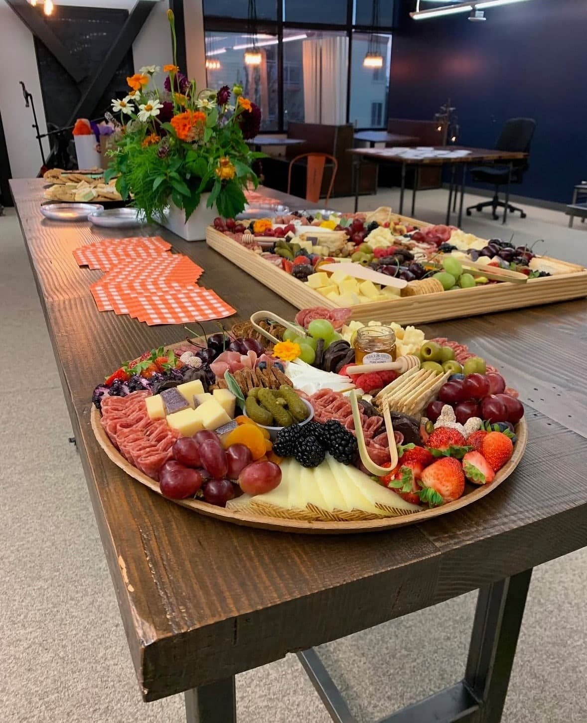 charcuterie board at Workhorse event