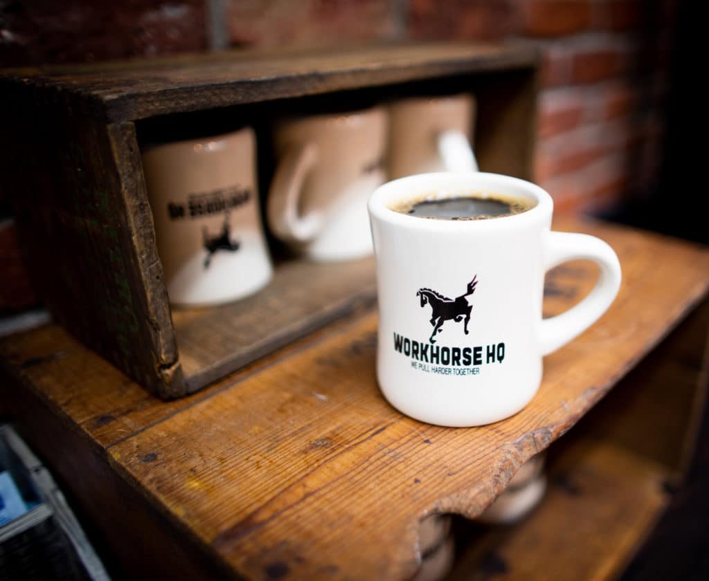 Coffee amenities at Workhorse Coworking 
