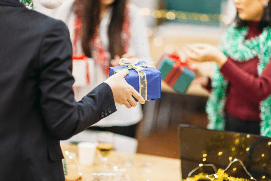 Corporate gift exchange party