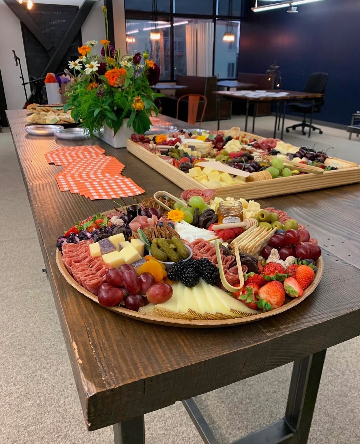 Screenshot charcuterie board at Workhorse event
